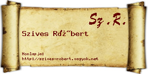 Szives Róbert névjegykártya