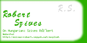 robert szives business card